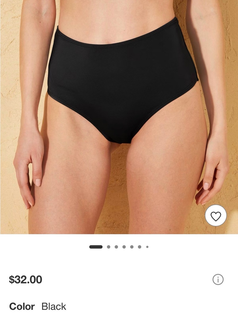 Andie Black High-Waist Bikini Bottom
